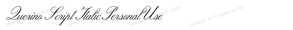 QuerinoScriptItalicPersonalUse-0WvJv字体转换