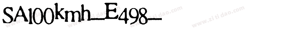SA100kmh-E498字体转换
