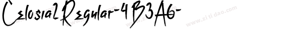 Celosia2Regular-4B3A6字体转换