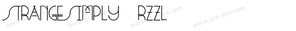 StrangeSimply-Rzzl字体转换