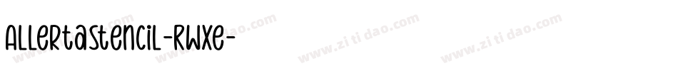 AllertaStencil-RwXe字体转换