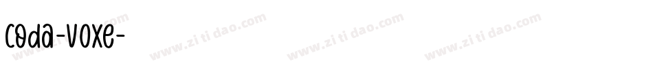 Coda-V0xe字体转换