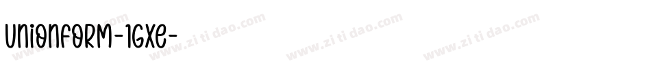 Unionform-1GXe字体转换 Unionform-1GXe字体转换