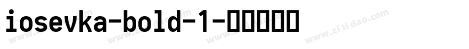 iosevka-bold-1字体转换