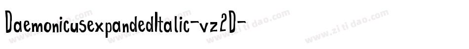 DaemonicusexpandedItalic-vz2D字体转换