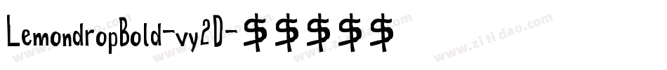 LemondropBold-vy2D字体转换
