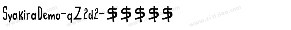 SyakiraDemo-qZ2d2字体转换