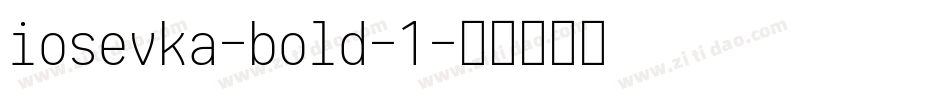 iosevka-bold-1字体转换