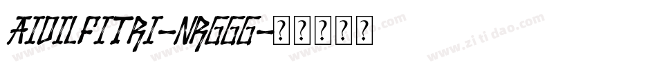 Aidilfitri-nRggg字体转换