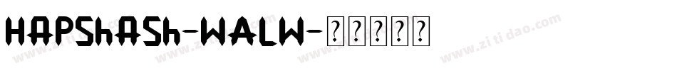 Hapshash-wALw字体转换