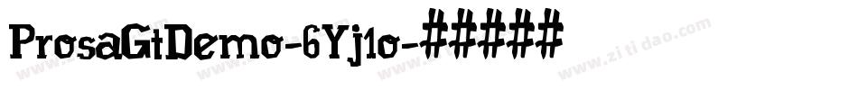 ProsaGtDemo-6Yj1o字体转换
