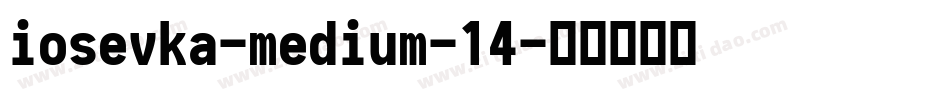 iosevka-medium-14字体转换