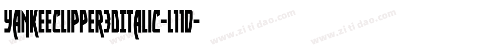 YankeeClipper3DItalic-l11d字体转换
