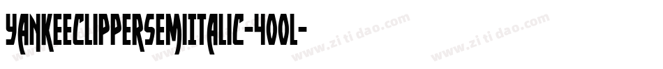 YankeeClipperSemiItalic-400l字体转换