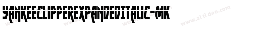 YankeeClipperExpandedItalic-MKKJ字体转换
