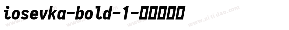 iosevka-bold-1字体转换