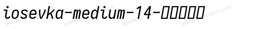 iosevka-medium-14字体转换