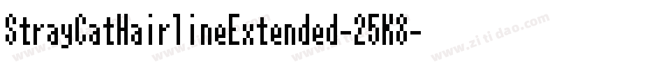 StrayCatHairlineExtended-25K8字体转换