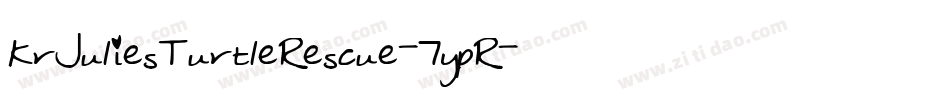 KrJuliesTurtleRescue-7ypR字体转换