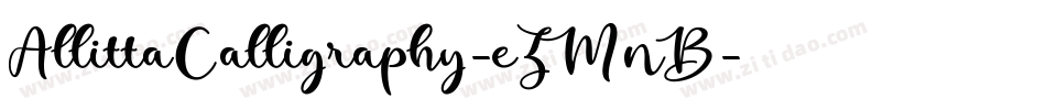 AllittaCalligraphy-eZMnB字体转换