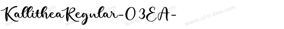 KallitheaRegular-O3EA字体转换