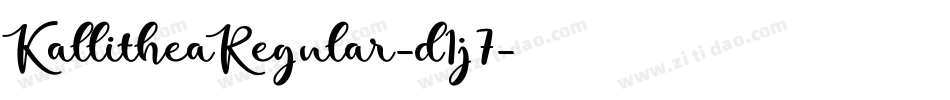 KallitheaRegular-d1j7字体转换