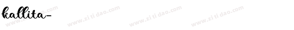 kallita字体转换