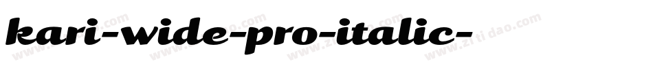kari-wide-pro-italic字体转换