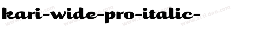 kari-wide-pro-italic字体转换