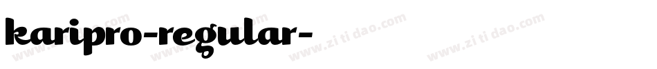 karipro-regular字体转换