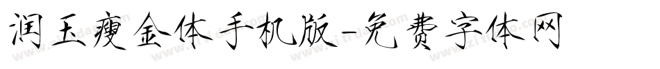 润玉瘦金体手机版字体转换