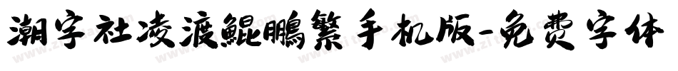 潮字社凌渡鯤鵬繁手机版字体转换