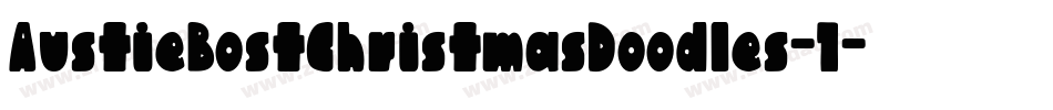 AustieBostChristmasDoodles-1字体转换