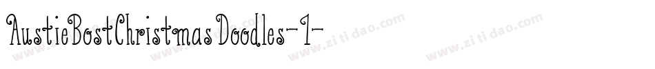 AustieBostChristmasDoodles-1字体转换