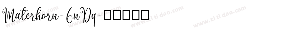 Materhorn-6nDq字体转换