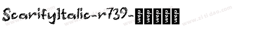 ScarifyItalic-r739字体转换