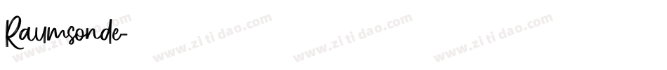 Raumsonde字体转换