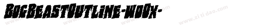 BogBeastOutline-w0Ox字体转换