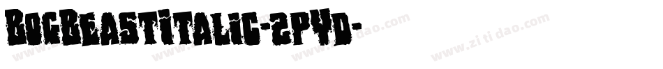 BogBeastItalic-2pYd字体转换