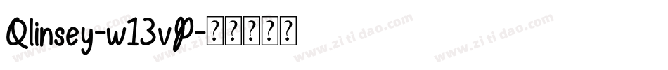 Qlinsey-w13vP字体转换