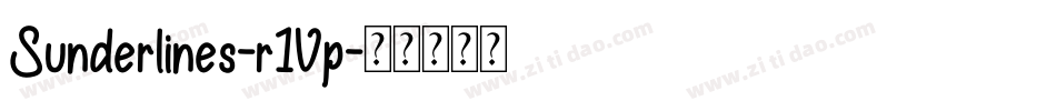 Sunderlines-r1Vp字体转换