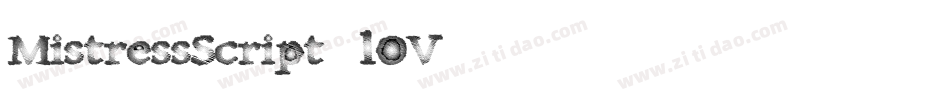 MistressScript-lOV字体转换
