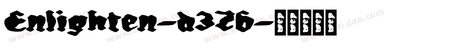 Enlighten-d3Z6字体转换