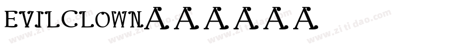 EVILCLOWN字体转换