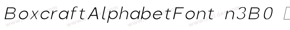 BoxcraftAlphabetFont-n3B0字体转换