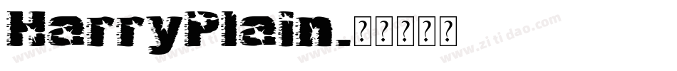 HarryPlain字体转换