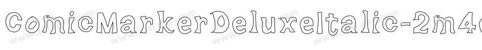 ComicMarkerDeluxeItalic-2m4e字体转换