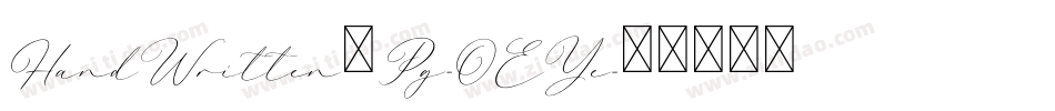 HandWritten1Pg-OEYe字体转换