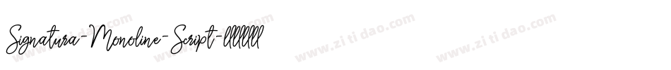 Signatura-Monoline-Script字体转换