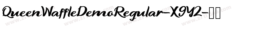 QueenWaffleDemoRegular-X9Y2字体转换